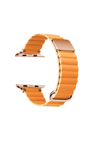 Watch 44mm Uyumlu Krd-78 Pu Deri Kordon Strap Kayış Mkst- Koyu Gri