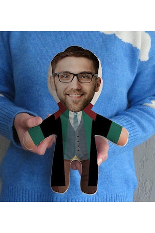 Bk Gift Hediye Kutusunda Kişiye Özel Fotoğraflı Erkek Avukat Tasarımlı Bebek Yastık, Arkadaşa Hediye, Sevgiliye Hediye, Doğum Günü Hediyesi