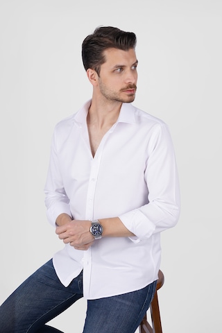 Optik Beyaz Slimfit Erkek Gömlek Beyaz