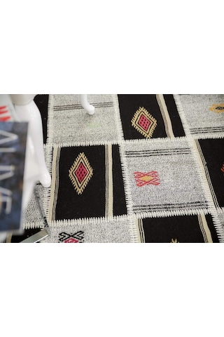 Patchwork El Dokuma Antik Anadolu Kilim Tac Mahal 160 X 230 Çok Renkli