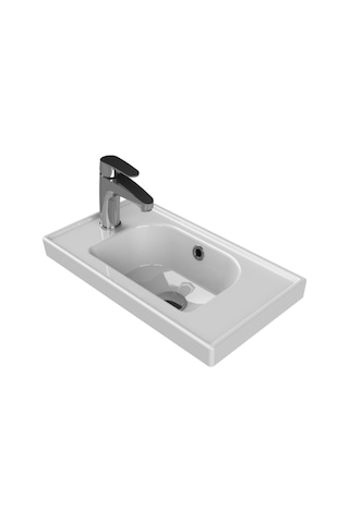 Turkuaz Seramik Cerastyle Mini Frame 50 CM Etajerli Lavabo