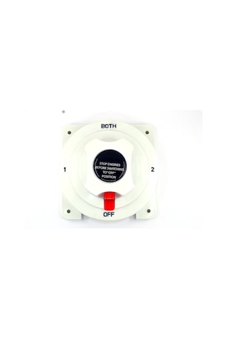 Marine Beyaz Devre Kesici Both Şalter Çift Akü 12V 24V 175A Büyük Beyaz