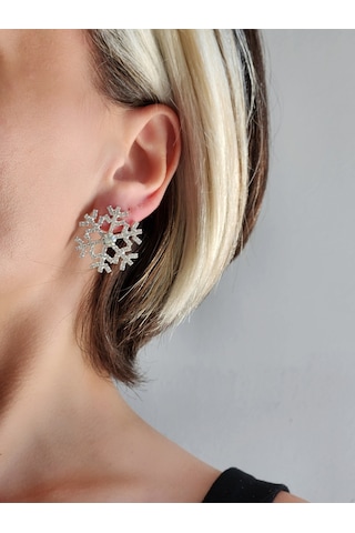 Kar Tanesi Kristal Küpe