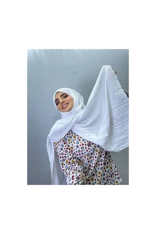 Aldaiyr Hijab Kadın Bambu Kraş Beyaz001