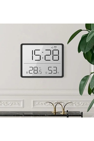 Monozone Pilli Lcd Dijital Ekran Mini Saat 9x7 Cm Alarm Sıcaklık