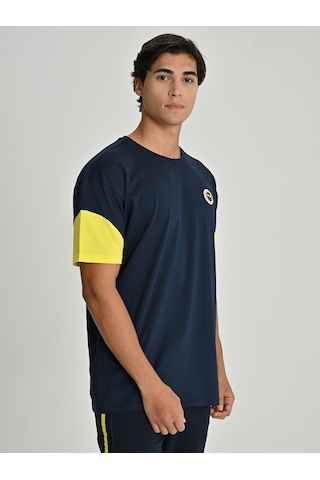 Fenerium Fenerbahçe S.k. 25/26 Sezon Tribün Mesh Baskılı Oversize Fit Tişört Tribün Forması Lacivert