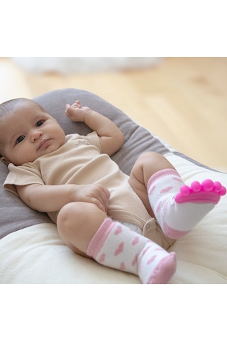Ilkebebe Babyjem Diş Kaşıyıcılı Havlu Bebek Çorabı 652
