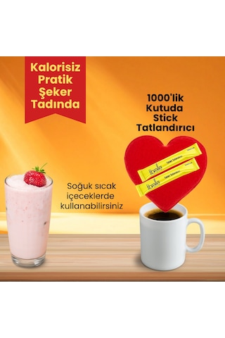 Fibrelle Tablet Tatlandırıcı 1000 Adet Tekli Stick Ambalaj-sukralozlu