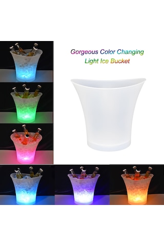 Neoglint 5l Yüksek Kapasiteli Led Işık Lamba Buz Kova Eğrisi Beyaz