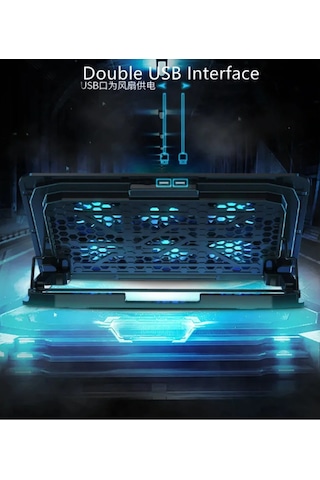 8 Fanlı Rgb Işıklı Gaming Notebook Soğutucu Yükseklik Ayarlı