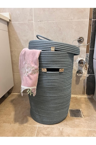 Zengin Design Home Zengin Banyo Çamaşır Sepeti Zdh-083 Açık Mavi