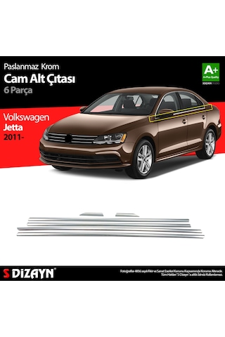 S-Dizayn Vw Jetta Krom Cam Çıta 6 Prç 2011 Üzeri