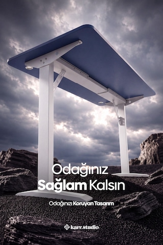 Firmus Dayanıklı Çalışma Masası - 160x80 - Pasifik Mavi