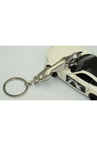 Dk Jaguar Uyumlu Panther Logo Krom Metal Çift Yön Anahtarlık