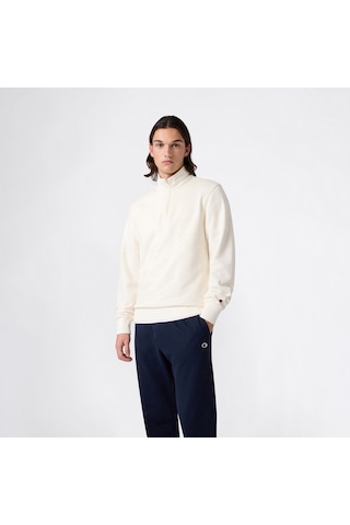 Champion Half Zip Erkek Bej Sweatshirt 222044 5559697