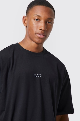 2'li Man Yazı Süprem T-shirt - Siyah Beyaz Baskılı Oversize Bisiklet Yaka Kısa Kol Tişört Siyah Beyaz