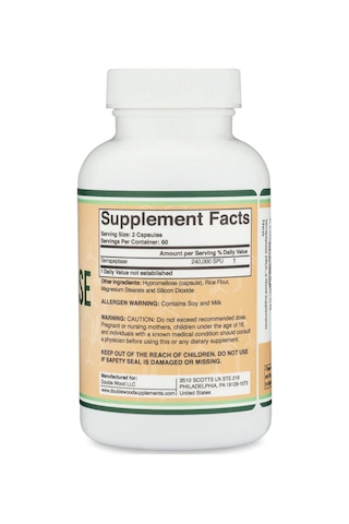 Double Wood Serrapeptase 240,000 Spu Veg 120 Capsul. Tr Tek Y...