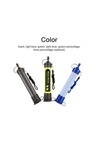 Mufunye Outdoor Fiziksel Filtre Su Arıtma Pipeti - Dağcılık Kamp İçin Sediment Mikroorganizma Temizleyici, 4000l Kapasite, Kolye Tasarımı