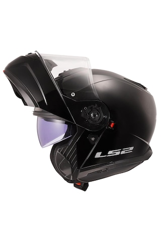 Ls2 Strobe 2 Çene Açılır Motosiklet Kaskı Parlak Siyah