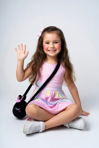 Mollycrush Sevimli Siyah Tavşan Kulaklı Peluş Çocuk Cüzdan Yumuşak Şirin Aksesuar Çanta