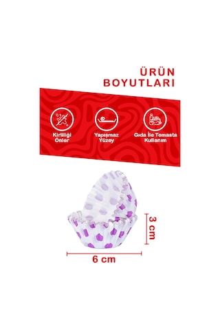 Mithra Life 100 Lü Renkli Muffin Cupcake Kâğıdı Mıt1137 Çok Renkli