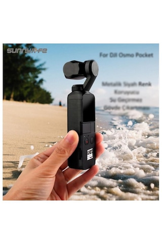 DJI Osmo Pocket için Metalik Siyah Renk Su Geçirmez Koruyucu Film