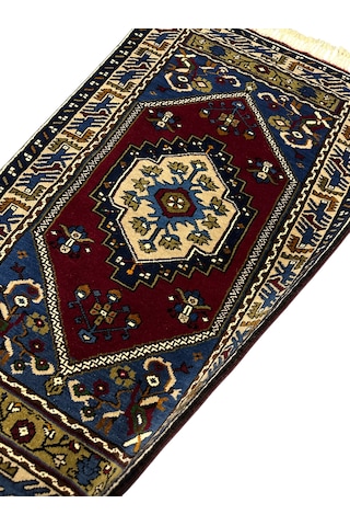 El Dokuma Sıfır Yahyalı Halısı 78x130 Kök Boya Yün Küçük Halı
