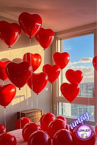 10 Adet Kırmızı Kalp Balon Lateks Helyum Uyumlu Doğum Günü & Özel Gün 10 25 Cm