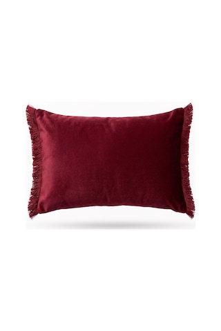 "merlot" Püsküllü Kadife Düz Kırlent Kılıfı 30x50 Bordo "merlot" Püsküllü Kadife Düz Kırlent Kılıfı 30x50 Bordo