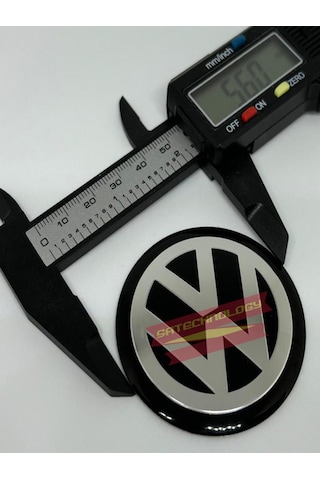 Volkswagen Direksiyon Logosu 56mm Gümüş-siyah Gümüş Siyah-56mm