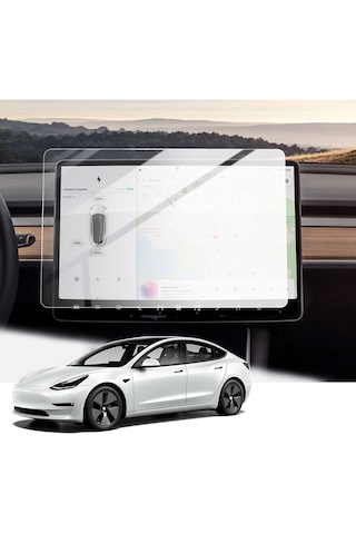 Tesla Model Y Juniper Ekran Koruyucu Nano Film 2 İn 1 Set