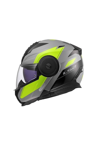 Ls2 Scope 2 Duria Çene Açılır Kask Siyah - Gri - Sarı