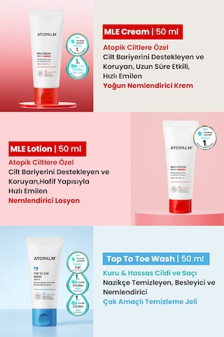 Atopik Ciltlere Yoğun Besleyici&nemlendirici Başlangıç Bakım Seti - 3 Atopalm Essential Starter Set