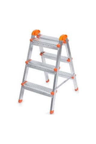 Çift Çıkışlı Metal Merdiven 3 Basamak 3+3 Basamaklı