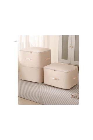 Yifomall Kıyafet Yorgan Saklama Çantası - Su Geçirmez Nem Engellici, Dayanıklı Çift Yönlü Fermuar, Geniş Tutamaklı Organize Kutusu Pembe 54x42x60 Cm Pembe