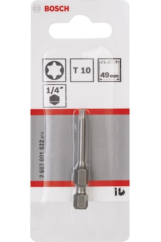 Bosch Extra Hard Vidalama Ucu T10x49 mm 1'li - 2607001632