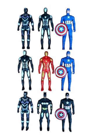 Avengers 24'lü Süper Kahramanlar Seti Taş Adam Thanos Örümcek Adam Hulk Kara Panter Venom Batman Demir Adam 12 Cm. Avengers Karakterleri