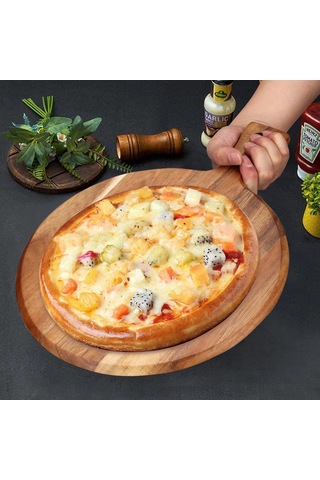 Reedark Elit Pizza Tahtası - Kaliteli Akasya Ağacından Yapılmış Dayanıklı Ve Şık Kesme Tahtası 40x30cm Diğer