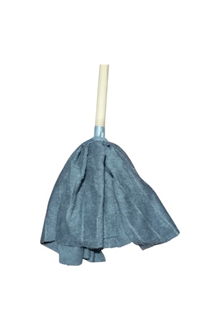 1 Adet Mop 1 Adet Ahşap Sapı İle Takım Mikrofiber Vileda Tipi Mop Paspas Gri