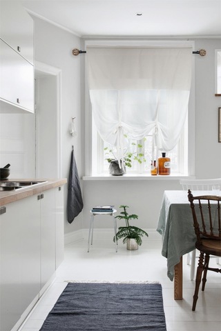 Naturel Potlu Tül Perde Retro Krem Krem