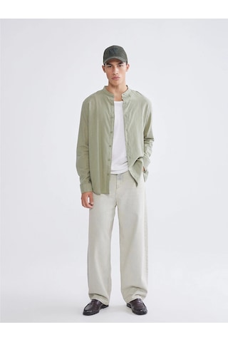 LC Waikiki Xsıde Haki Regular Fit Poplin Erkek Gömlek Dull Khakı