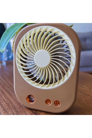 Fan Masaüstü Vantilatör Klima, Usb Ve Rgb Işıklı Mini Vantilatör, Serinletici 1200mah İster Ayaklı İster Asmalı 3 Kademe Güç .
