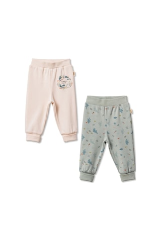 Babycosy Organic Wear %100 Organik Pamuk,2 Li Bebek Alt Pantolon Seti,yenidoğan Ve Bebek Serisi,unisex,patiksiz Krem
