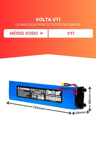 Volta Vt1 Batarya Yüksek Kapsite 36v 9.600 Mah