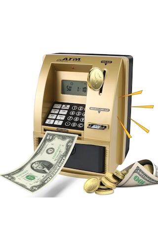 Monozone Şifreli Kumbara Atm Şekilli Eğitici Hesap Makinesi Sesli