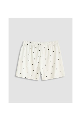 Lcw Dream Ekru Puantiyeli Kadın Şort Pijama Alt