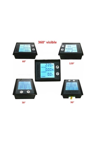 Suofeng 80-260v Ac 100a Dijital Ekranlı Voltmetre Ampermetre Güç Ve Enerji Ölçer, Geniş Lcd Ekran