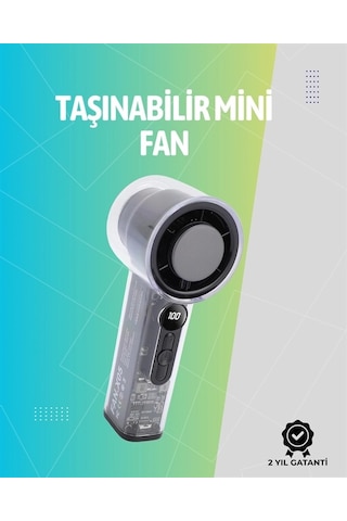 Mini El Fanı 3000mah Pil Type-c Şarj Girişi Kompakt Ve Hafif Tasarım