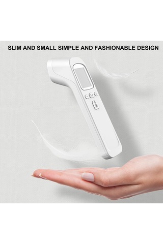 Samdoo Alk-ftw01 Beyaz El Tipi Enstrüman/insan Sıcaklığı Ölçer - Dokunmadan Kızılötesi, 3 Renkli Arka Işık, Lcd Ekran, / Değiştirilebilir, Pil Yok