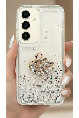 Honor Magic 8 Lite Kılıf Kamera Çıkıntılı Renkli Çiçek Kabartmalı Silikon Kapak Bs1 Şeffaf